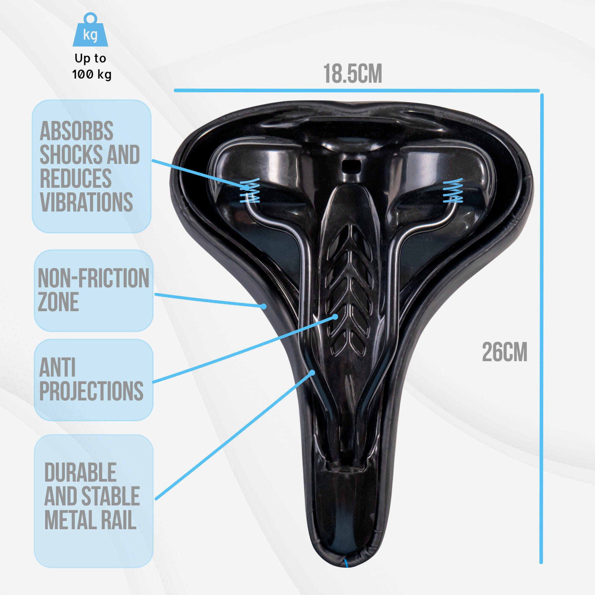 Selle velo RUNA confortable fait mains en ITALIE technologie brevetée 3ZONES 2/3