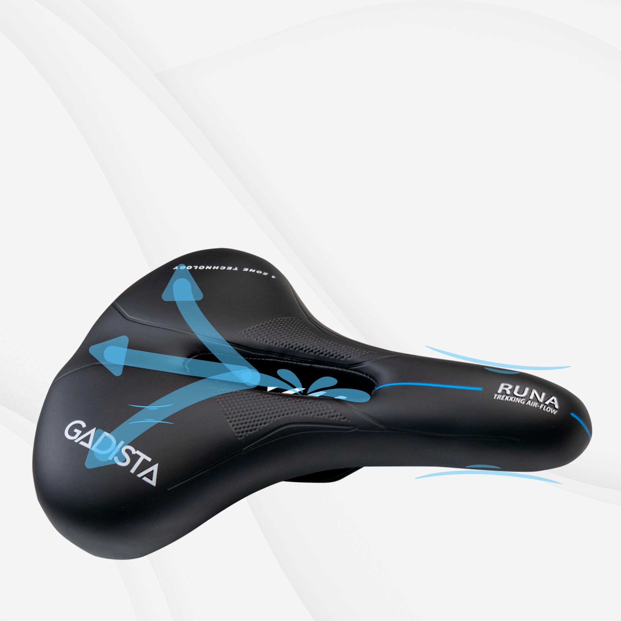 Selle velo RUNA confortable fait mains en ITALIE technologie brevetée 3ZONES 3/3