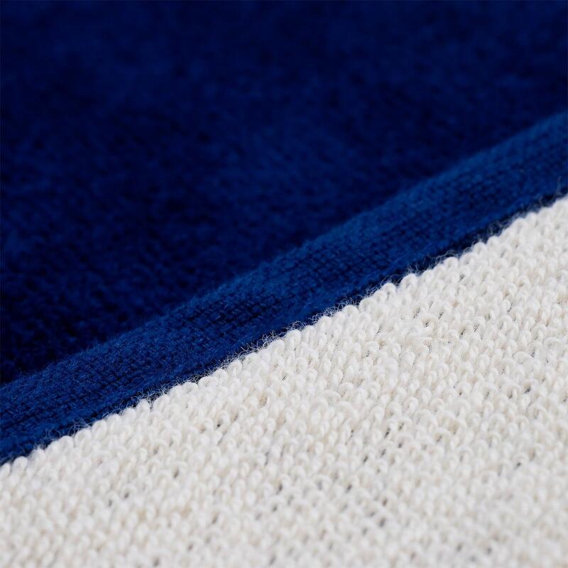 Serviette de plage éponge velours Jacquard Bleu 100x175 470g/m² - Patong