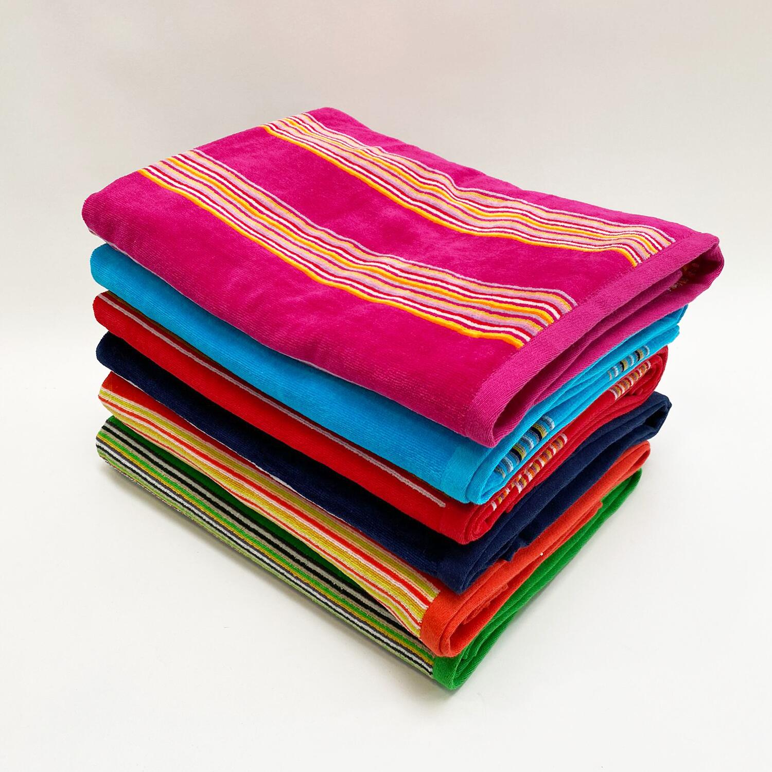 Jacquard-Velours Frottee-Strandtuch - Milonga M Türkis - 70x140cm - 400g/m² 4/4