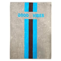 Serviette de plage XL éponge velours Jacquard Gris 140x180 400g/m² - Alto