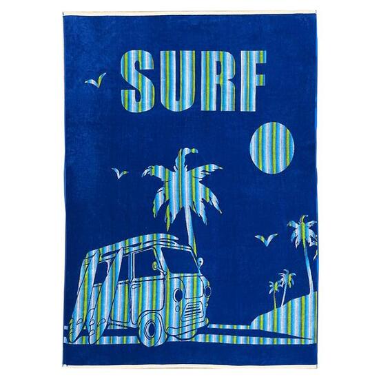 Serviette de plage XL éponge velours Jacquard - Nyaralas - 140x180cm - 400g/m²