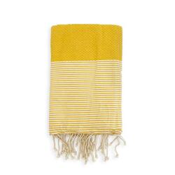 Fouta nid d'abeille traditionnelle Orange 100x200 190g/m² - Mikanda Orange