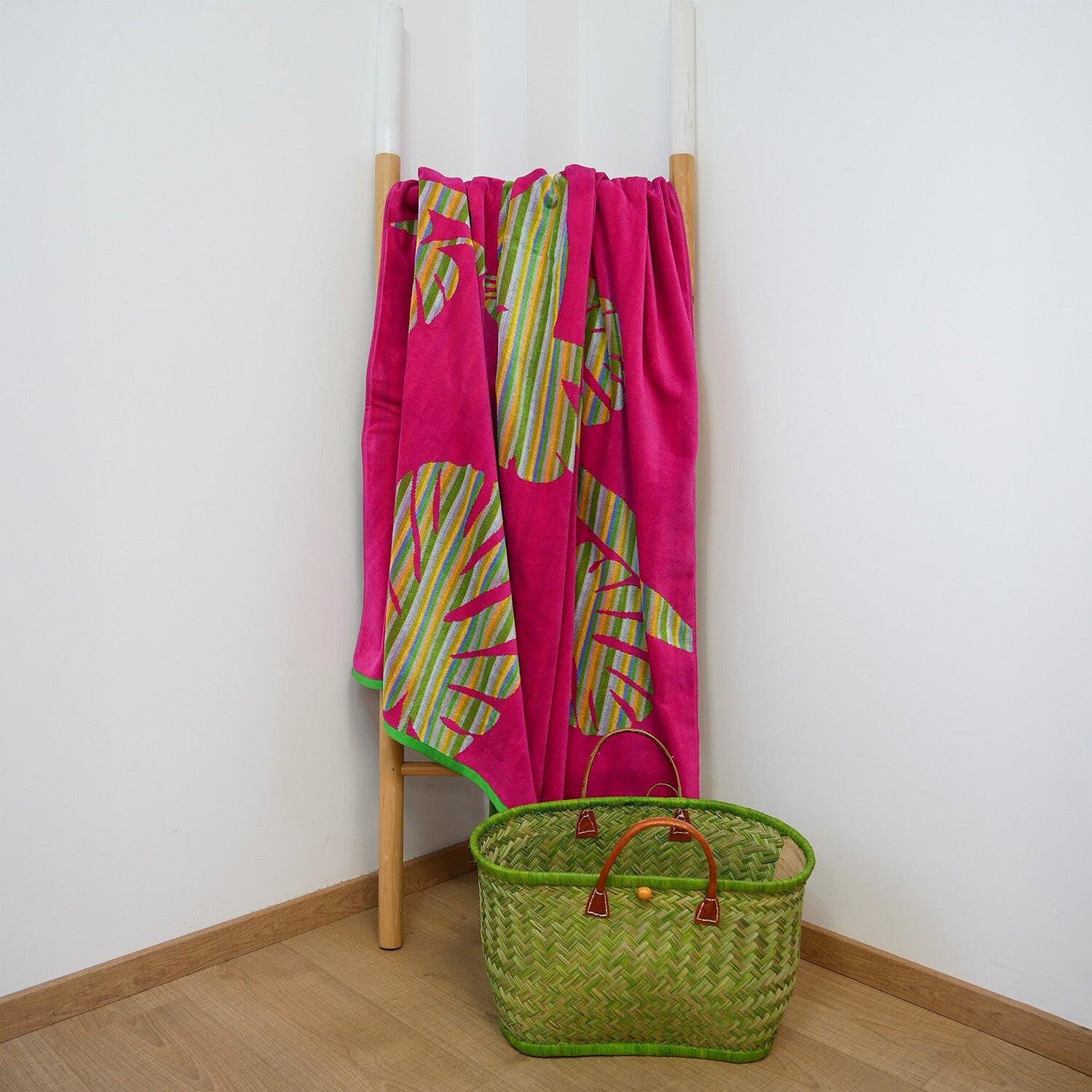 Telo mare XL in spugna vellutata Jacquard - Cadix - 140x180 cm - 400 g/m² 2/3