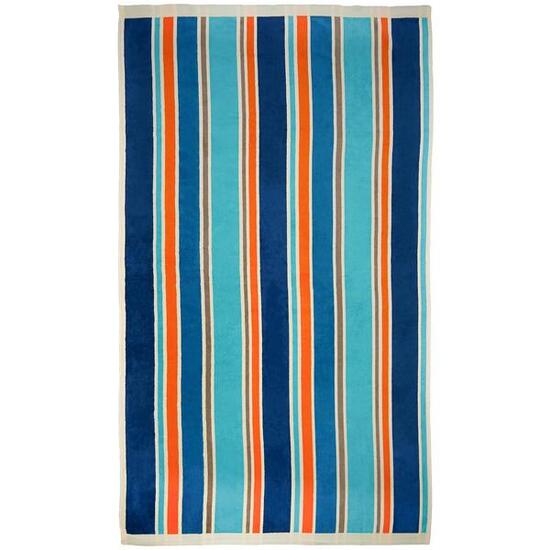 Serviette de plage éponge velours Jacquard - Zamora - 100x175cm - 470g/m²