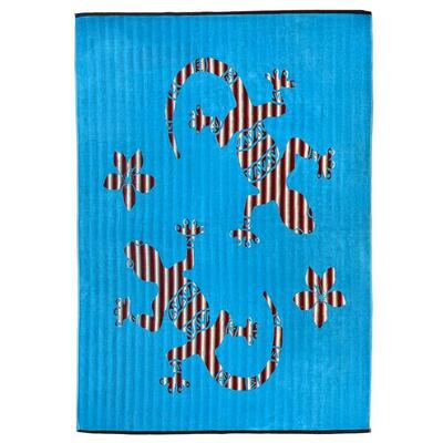 Telo Mare XL in spugna jacquard blu 140x180 400g/m² - Carvao