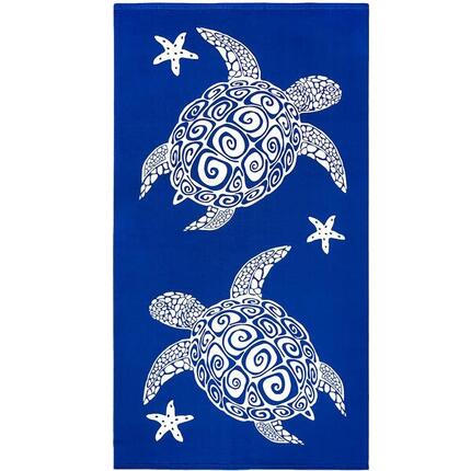 Serviette de plage microfibre Bleu 90x170 220g/m² - Bari