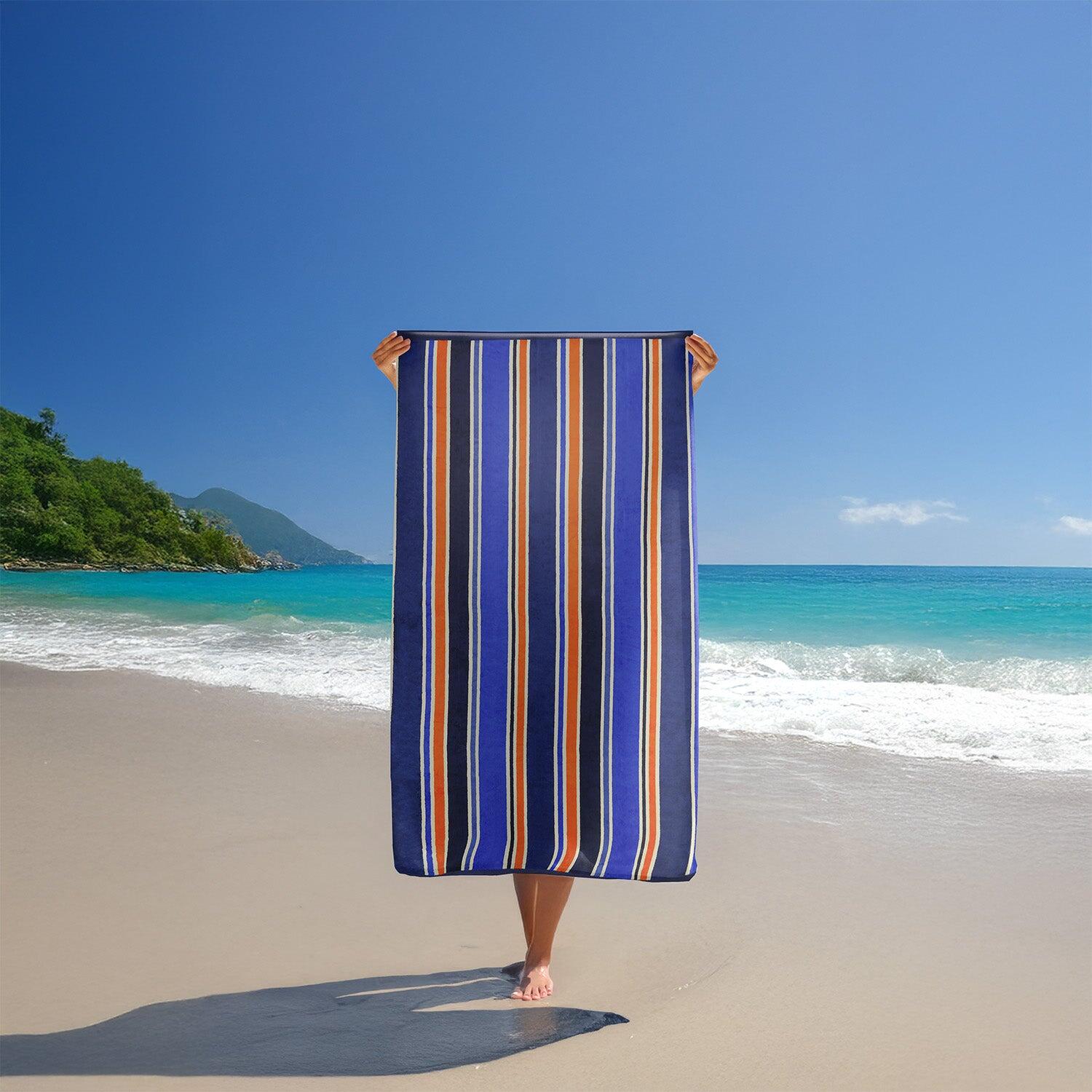 Telo mare in spugna velour Jacquard - Kapados - 100x175 cm - 470 g/m² 2/4