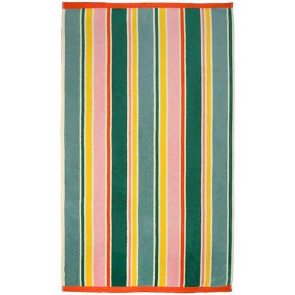 Serviette de plage éponge velours Jacquard - Dalia - 100x175cm - 470g/m²