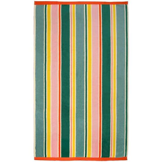 Serviette de plage éponge velours Jacquard - Dalia - 100x175cm - 470g/m²