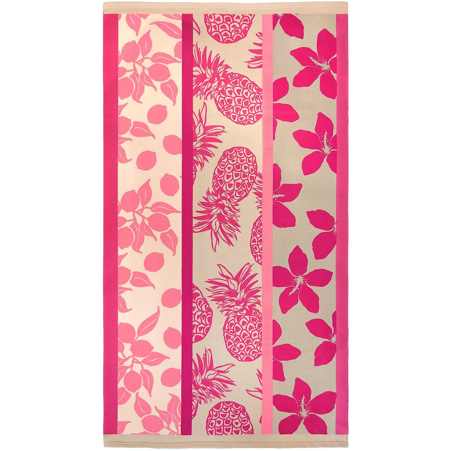 LE COMPTOIR DE LA PLAGE Strandlaken Microvezel Roze 90x170 220g/m² - Tropea