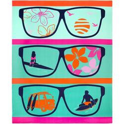 Serviette de plage XL microfibre Bleu 140x170 220g/m² - Manilva