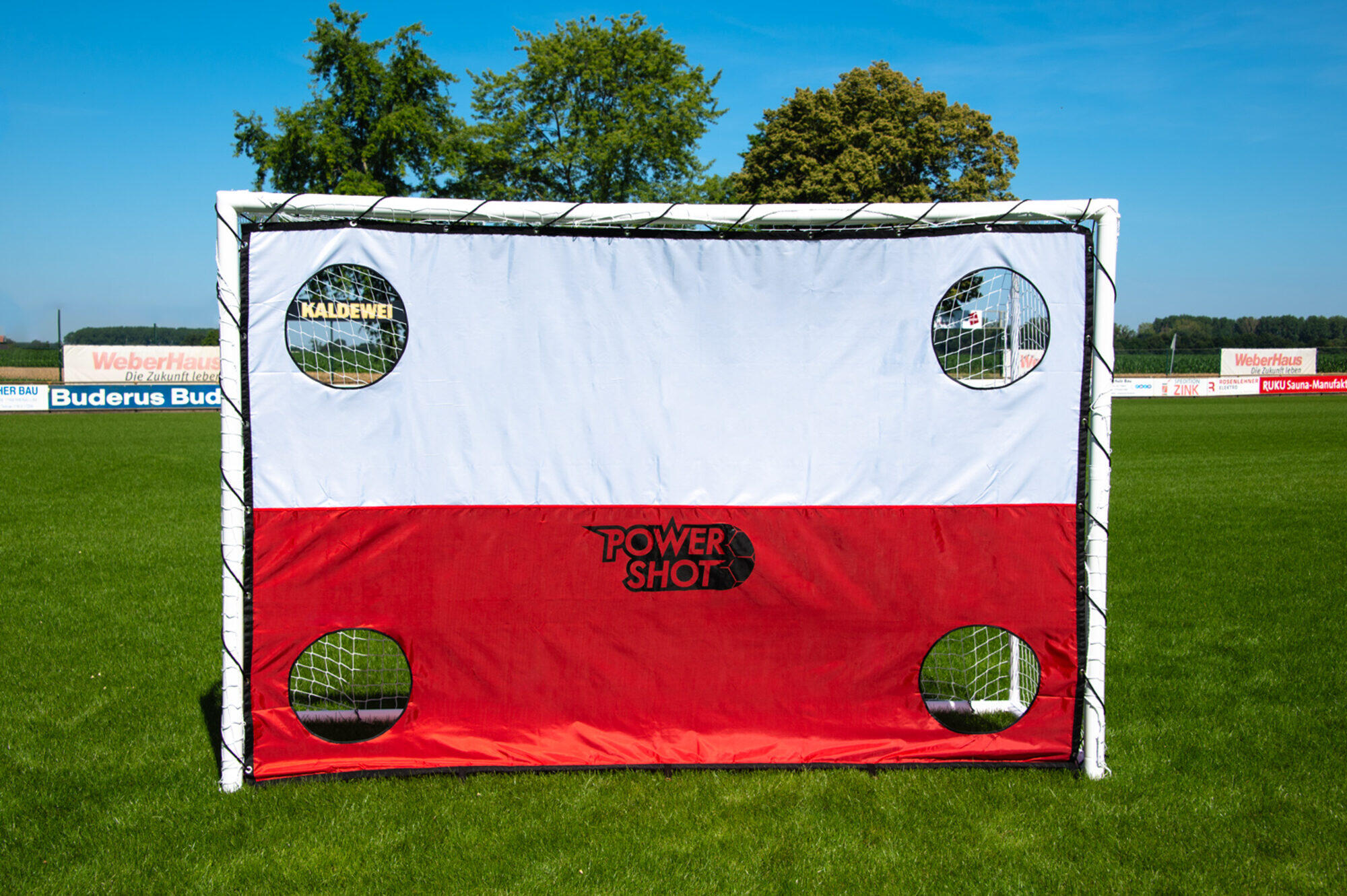 Porta da calcio STADIUM 3 x 2 m + parete di tiro polacca 3/7