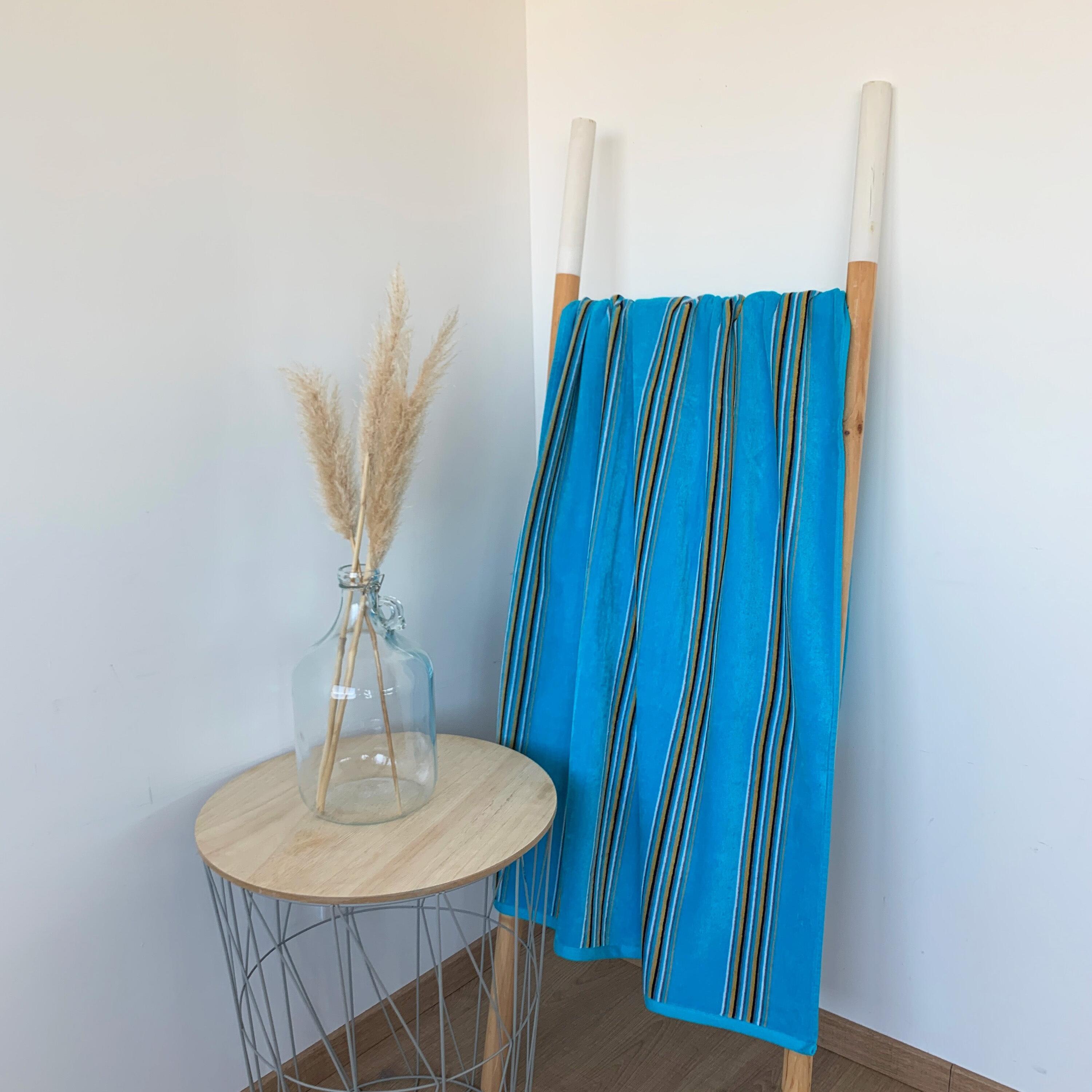 Jacquard-Velours Frottee-Strandtuch - Milonga M Türkis - 70x140cm - 400g/m² 2/4