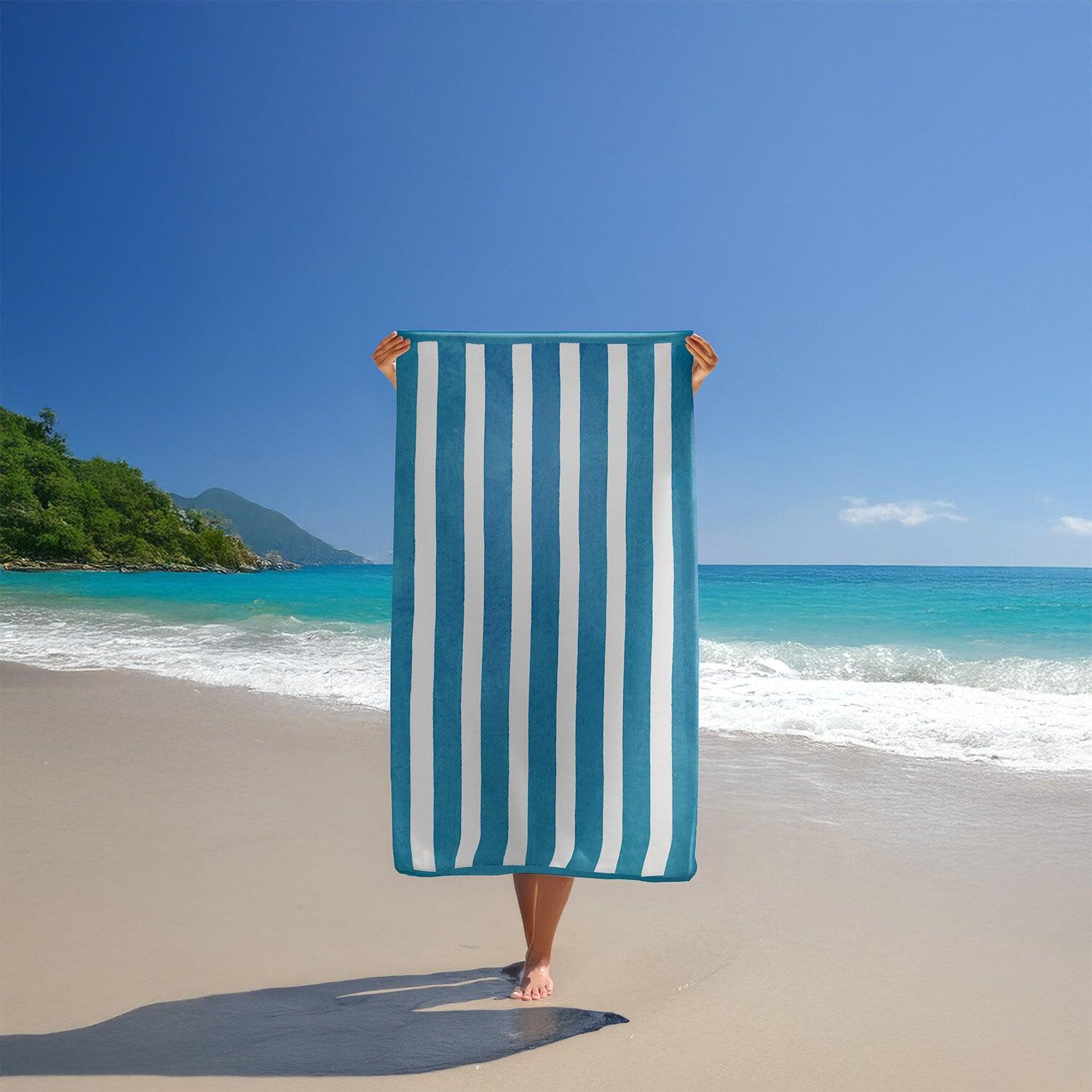 Toalla de playa - Bahia Bleu Canard - 100x175cm - 470g/m² 2/4