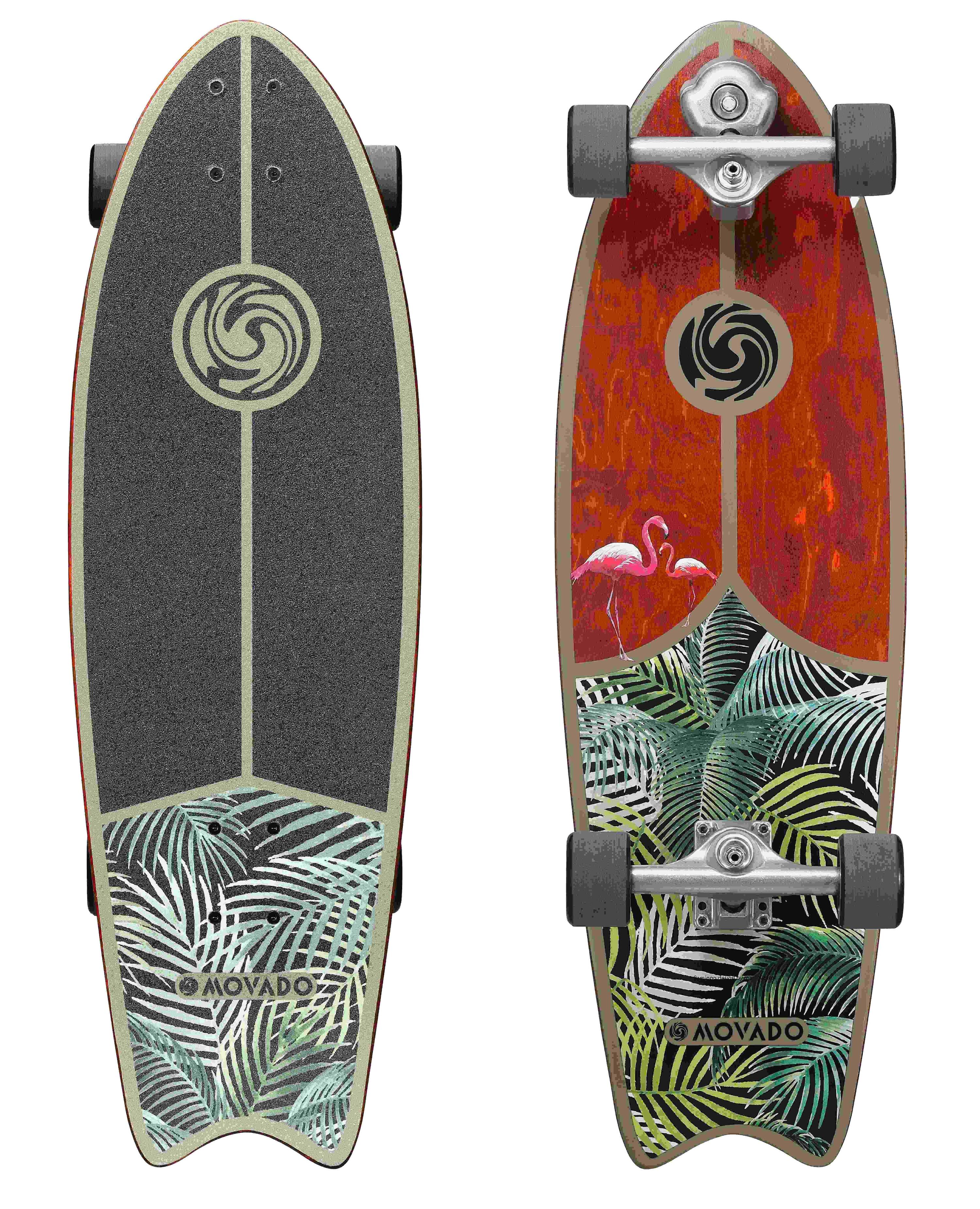 BIKESTAR Longboard Skateboard 65 mm Vintage Cruiser Sport