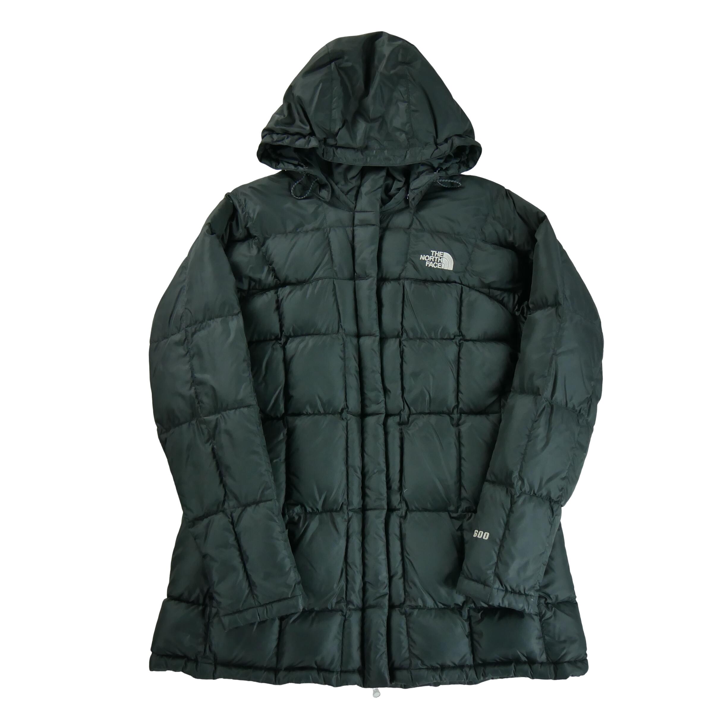 THE NORTH FACE Segunda Vida - Abrigo acolchado negro TNF 600 para mujer - En buenas condiciones
