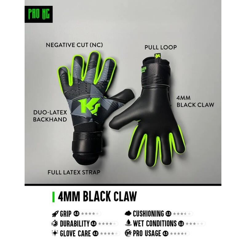 KEEPERsport Varan8 Zone NC Resist – Gants De Gardien De But, Mousse 3 Mm Resist Claw, Coupe Négative, Dos Latex, Languette Renforcée, Pour Terrains Durs