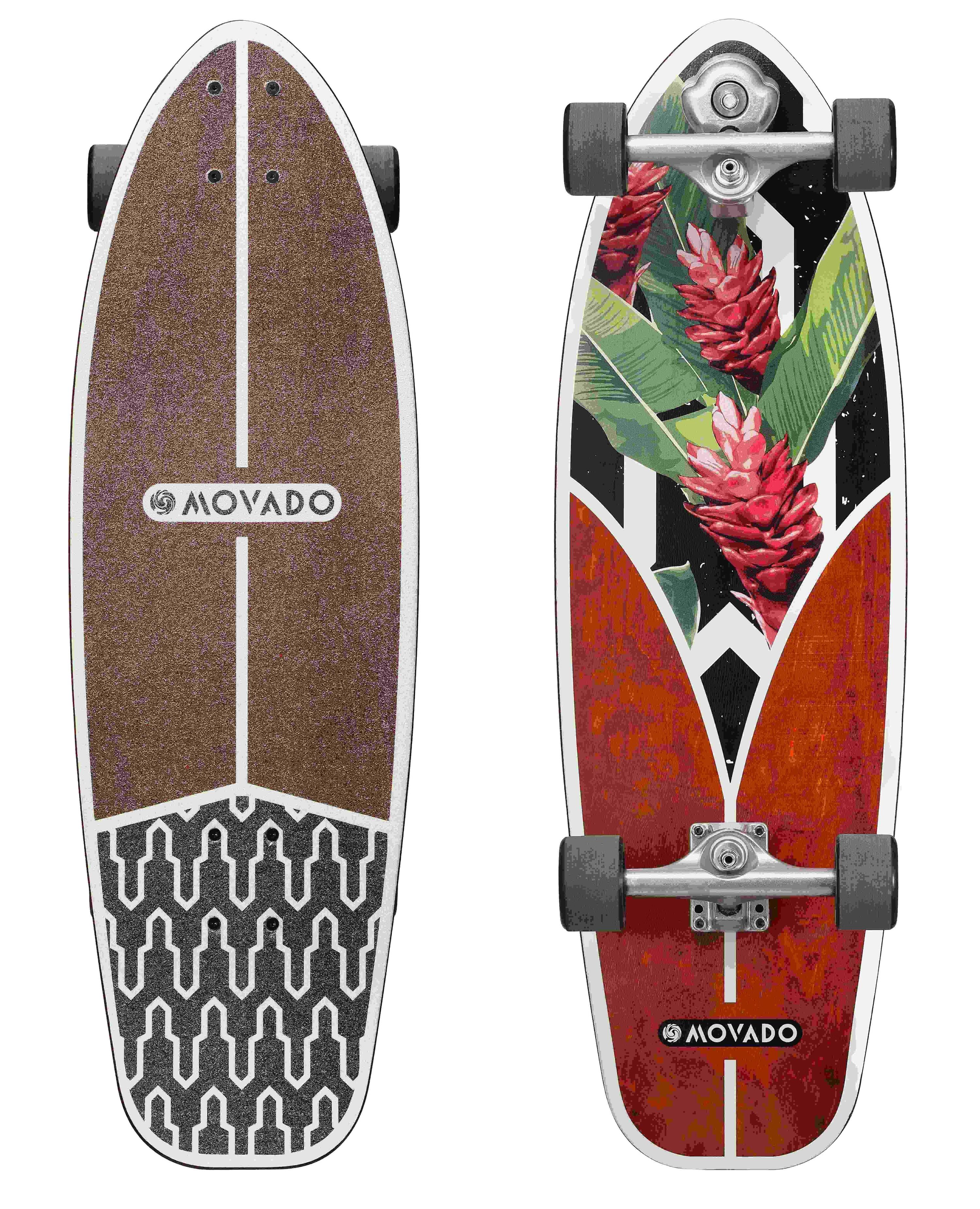 BIKESTAR Longboard Skateboard 65 mm Vintage Cruiser