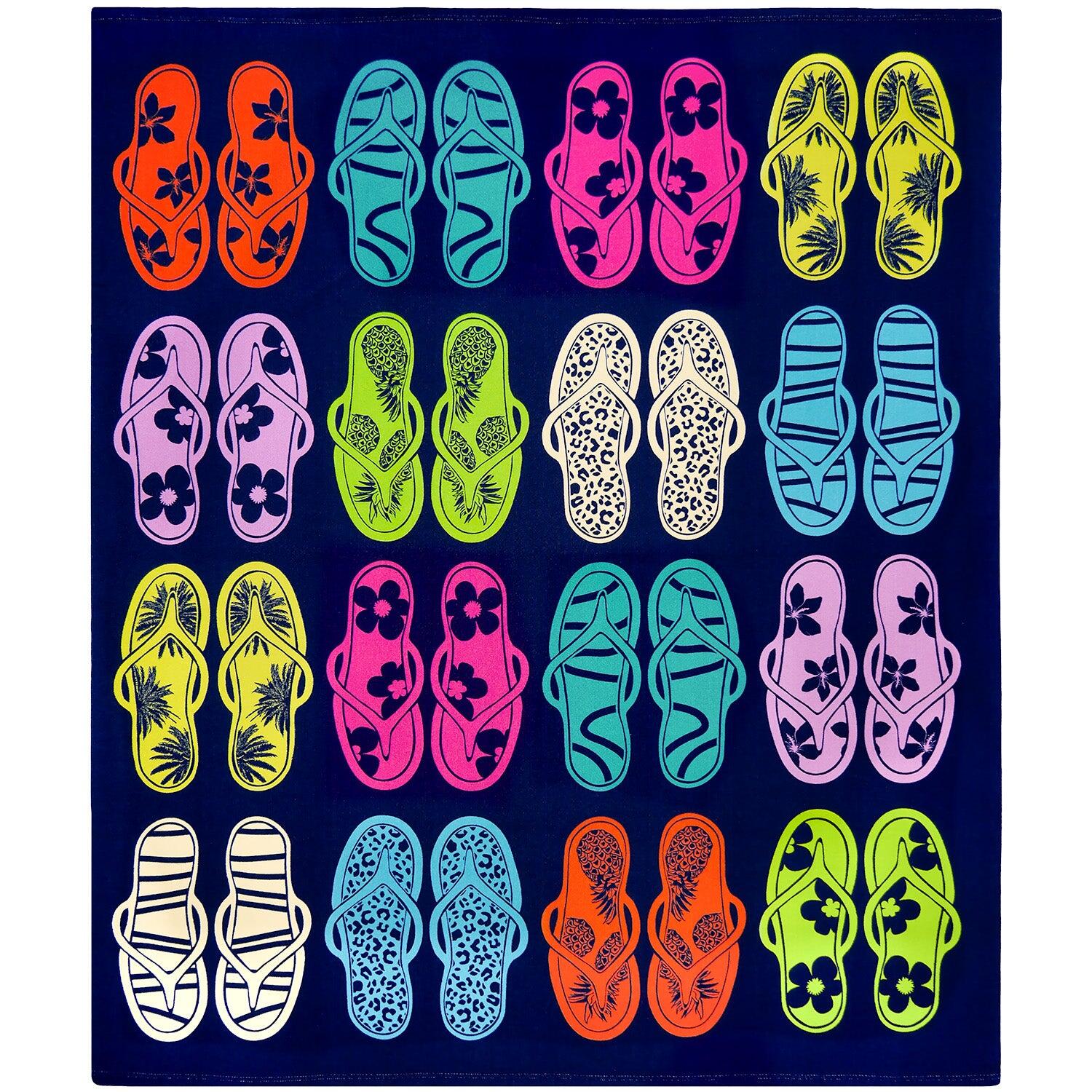 Le Comptoir De La Plage - Serviette De Plage Xl Microfibre Multicolore 140x170 220g/m² - Fiuzzi - Serviette - Multicolore - 48 Xl - Decathlon