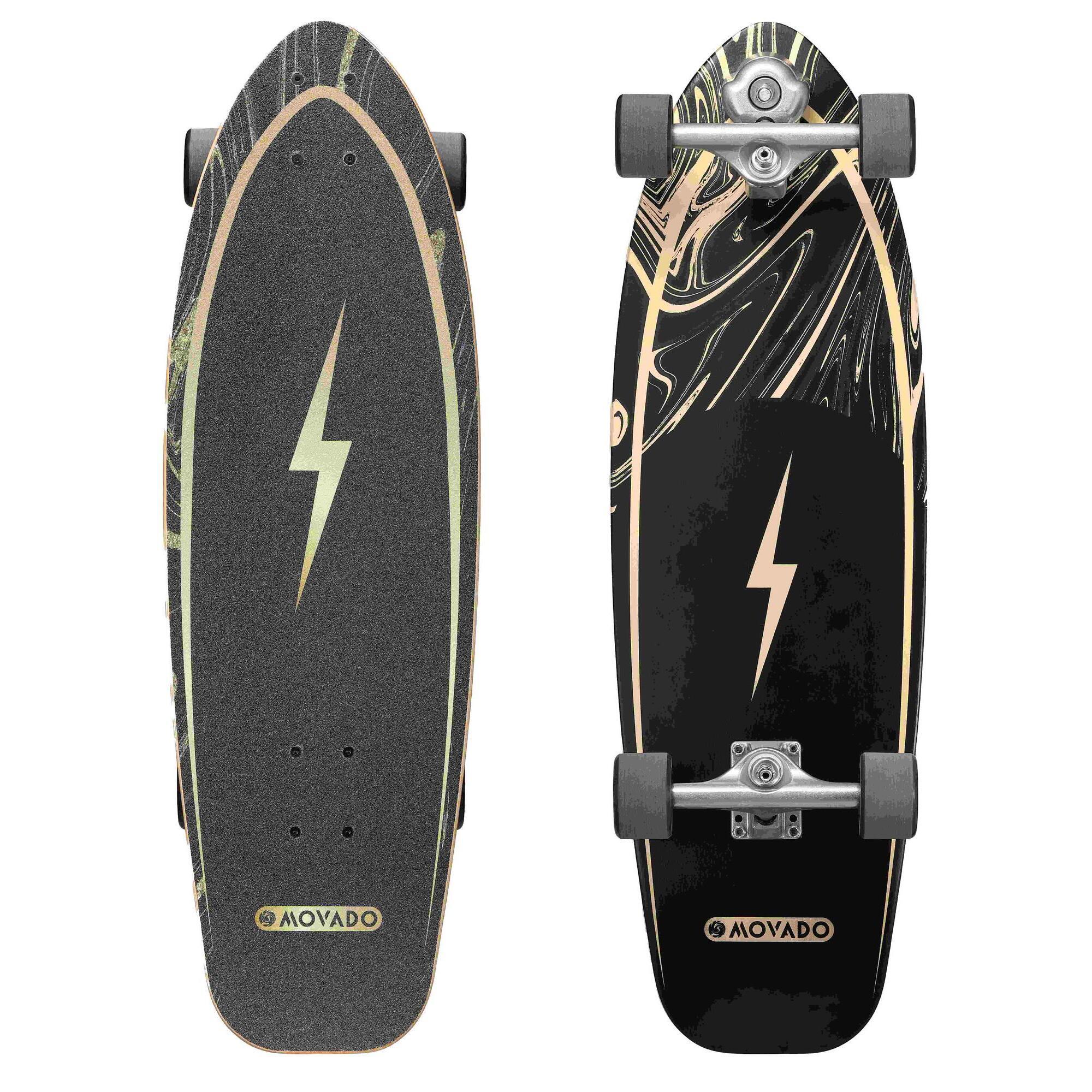 Bikestar - Longboard Skateboard 65 Mm Vintage Cruiser - Longboard Skate - Jaune|noir|orange - No Size - Decathlon