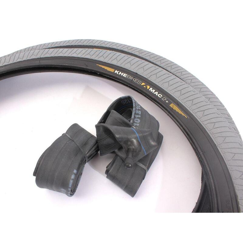 Anvelope BMX 2x MAC2+ fir gri + 2x KHE Twiggy camere de aer