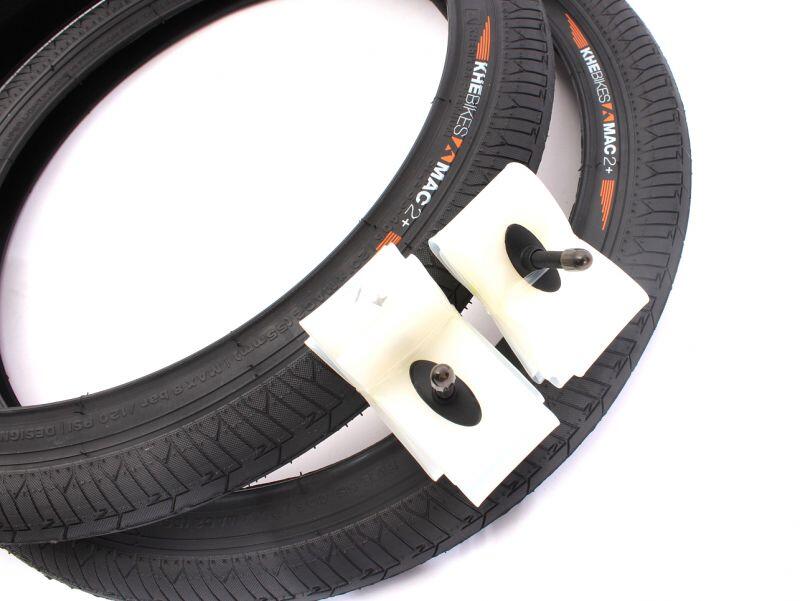BMX Neumáticos 2x MAC2+ alambre negro + 2x Schwalbe Aerothan cámara de aire 2/4