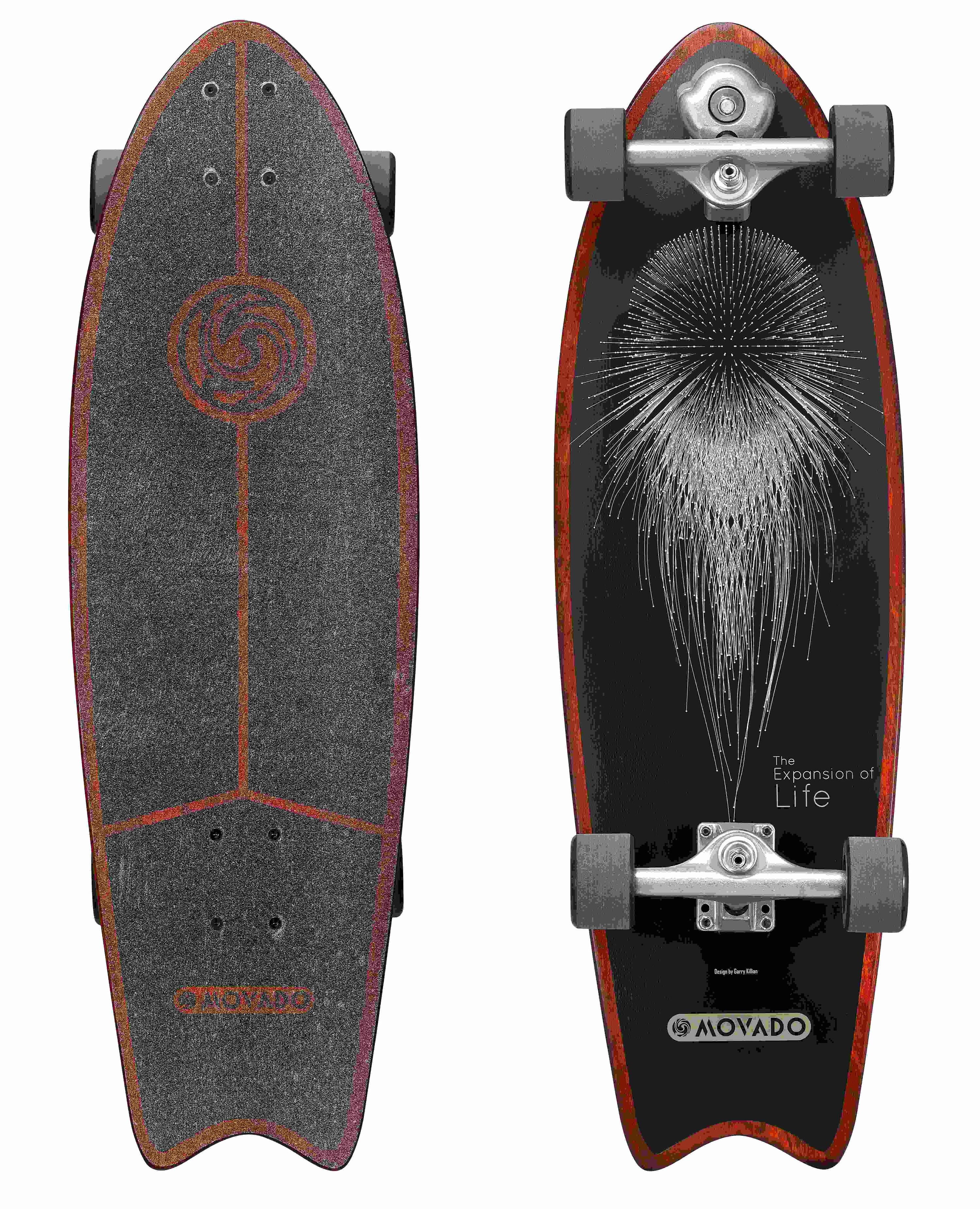 BIKESTAR Longboard Skateboard 65 mm Vintage Cruiser Sport