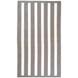 Serviette de plage éponge velours Jacquard Beige 100x175 470g/m² - Bahia Taupe