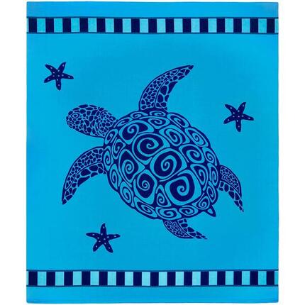 Serviette de plage XL microfibre Bleu 140x170 220g/m² - Galapagos