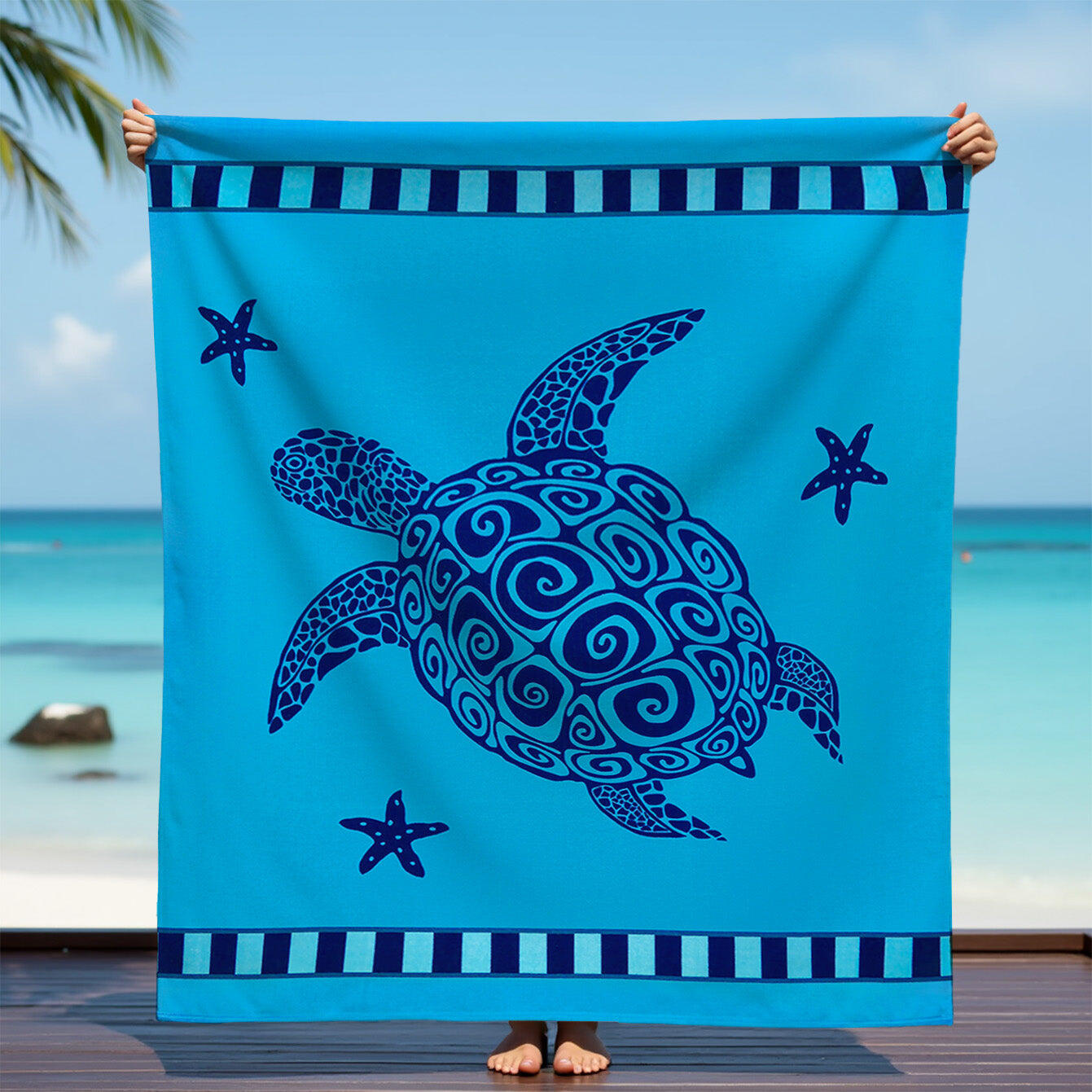 Serviette de plage XL microfibre - Galapagos - 140x170cm - 220g/m² 2/4