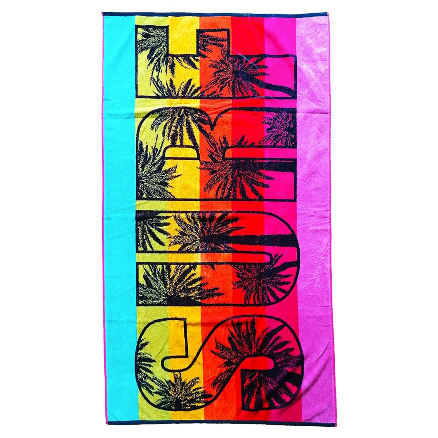 LE COMPTOIR DE LA PLAGE Toalha de Praia Felpuda Veludo Jacquard Multicolorida 100x175 470g/m² - Kymata