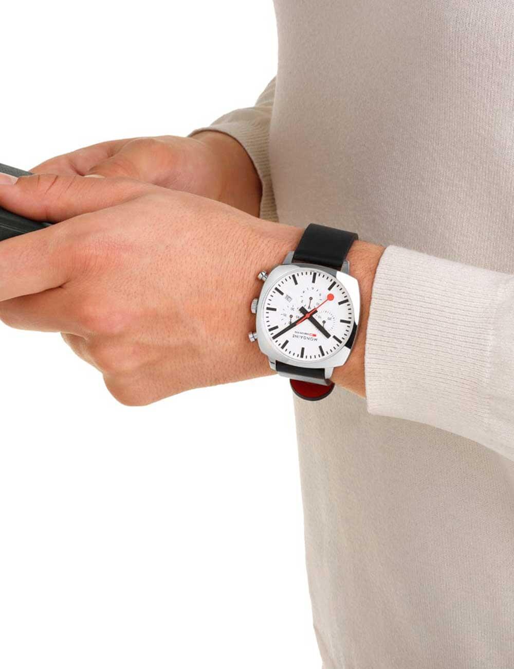 Herrenuhr Mondaine MSL.41410.LBV.SET, Quartz, 41mm, 5ATM 5/5
