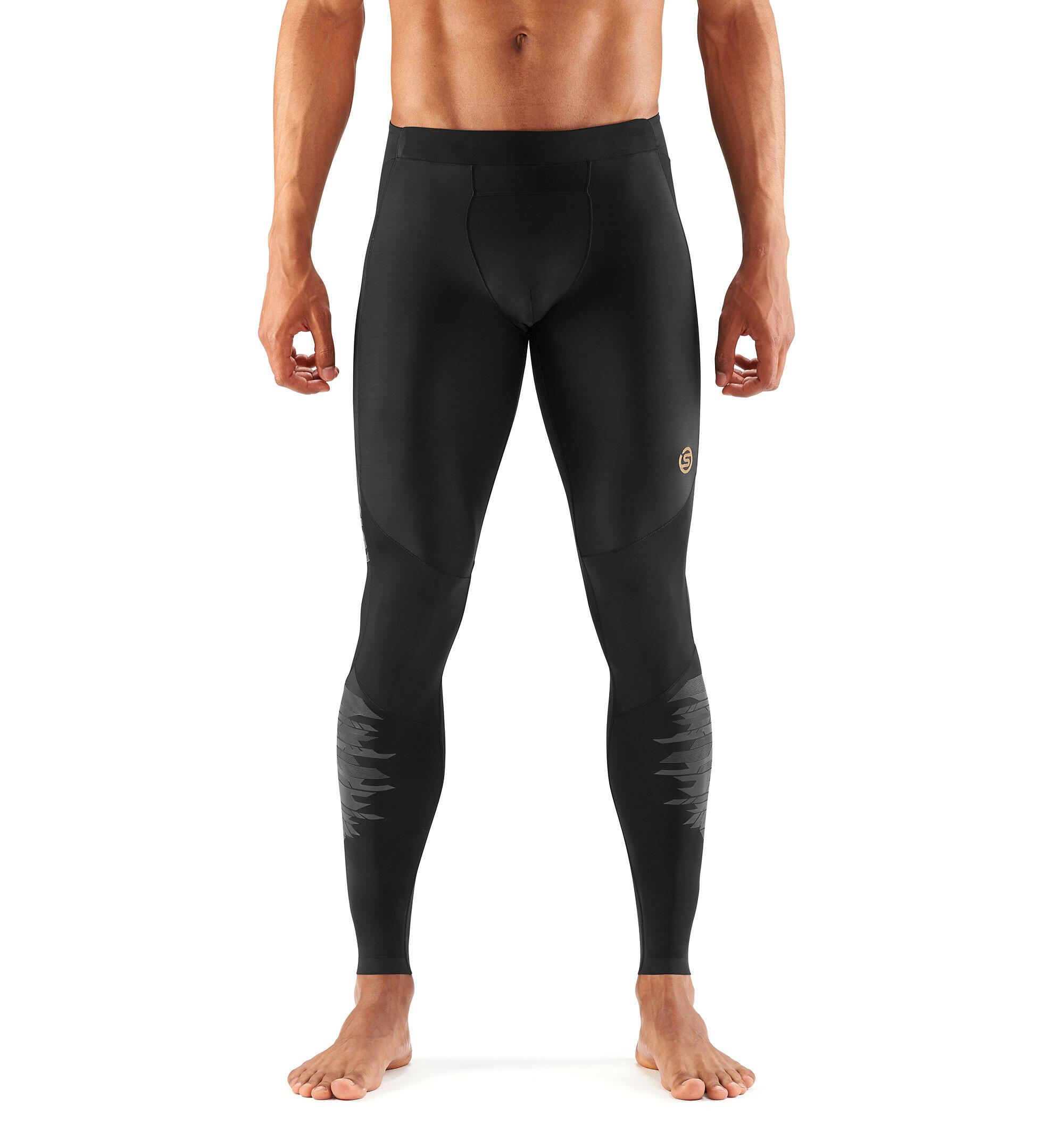 Skins A400 Starlight Mens Black Long Tights | Decathlon