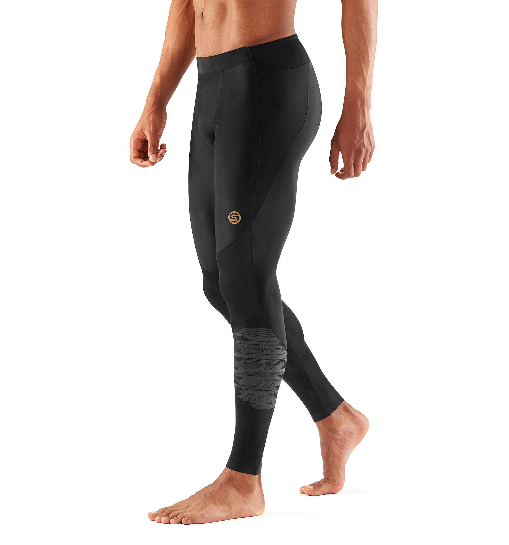 Skins A400 Starlight Mens Black Long Tights | Decathlon