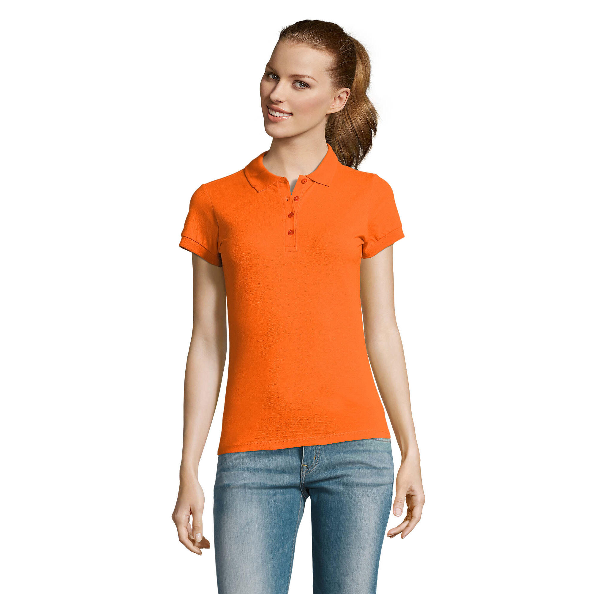 Sol's - Polo Passion Femme (orange) - T-shirt Manches Courtes - Jaune|orange - 40 M - Decathlon
