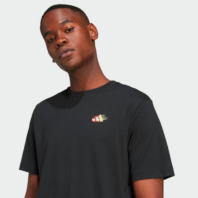 T-shirt uomo adidas embroidery graphic tee - nero 5/6
