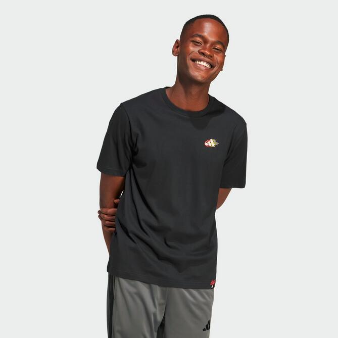 T-shirt uomo adidas embroidery graphic tee - nero 1/6