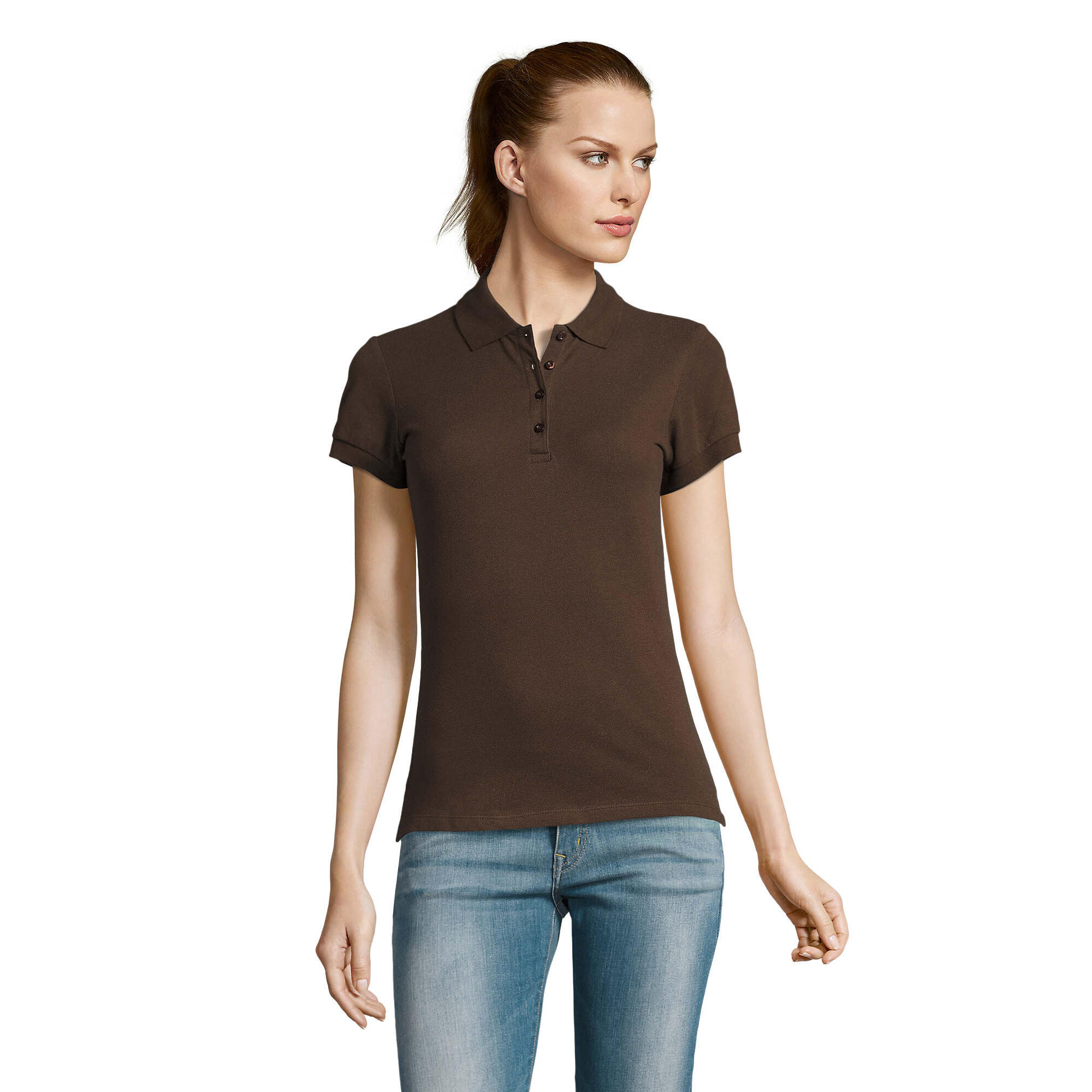 Sol's - Polo Passion Femme (chocolat) - T-shirt Manches Courtes - Marron - 42 M/l - Decathlon