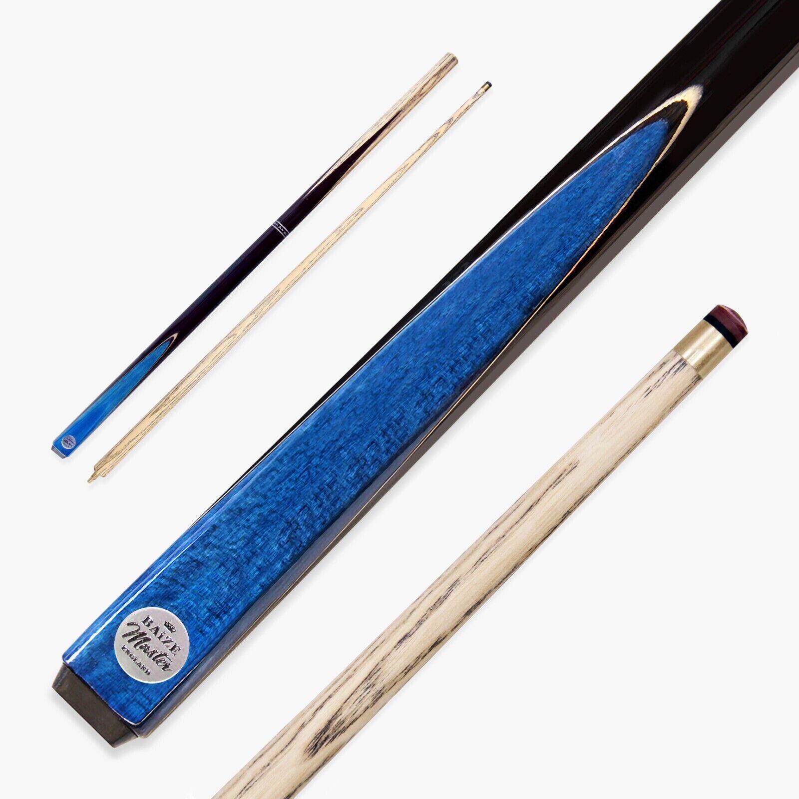 FUNKY CHALK Baize Master Silver Series 42 Inch BLUE CONQUEST Junior Kids Snooker Pool Cue