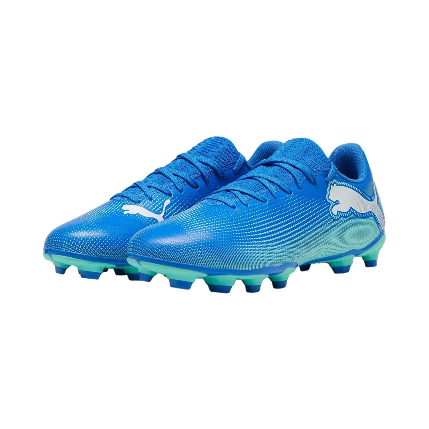 Mens Future 7 Play Firm Ground Football Boots (Blue/White) 1/3