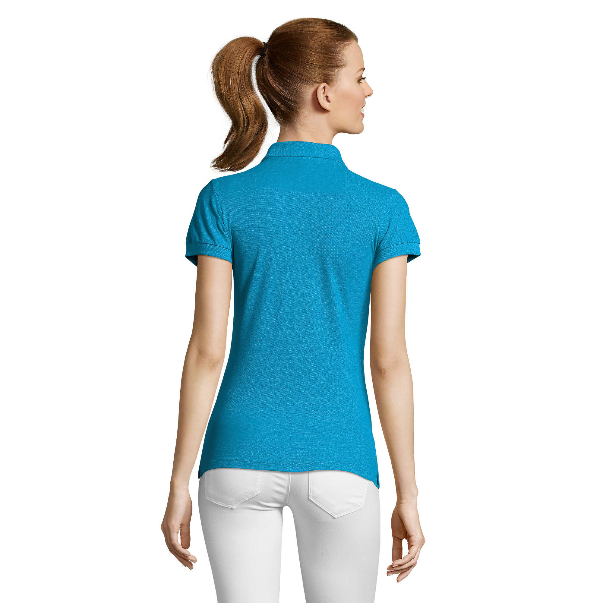 Polo PASSION Femme (Turquoise Pâle) 2/4