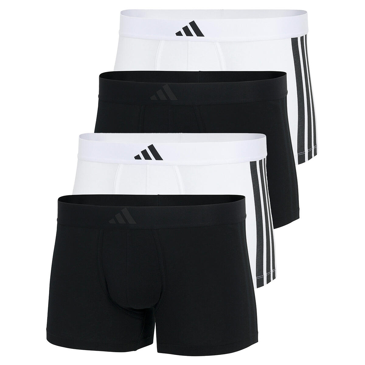 ADIDAS retro short / pant Heren - 4 pack  Active Flex Cotton 3 Stripes