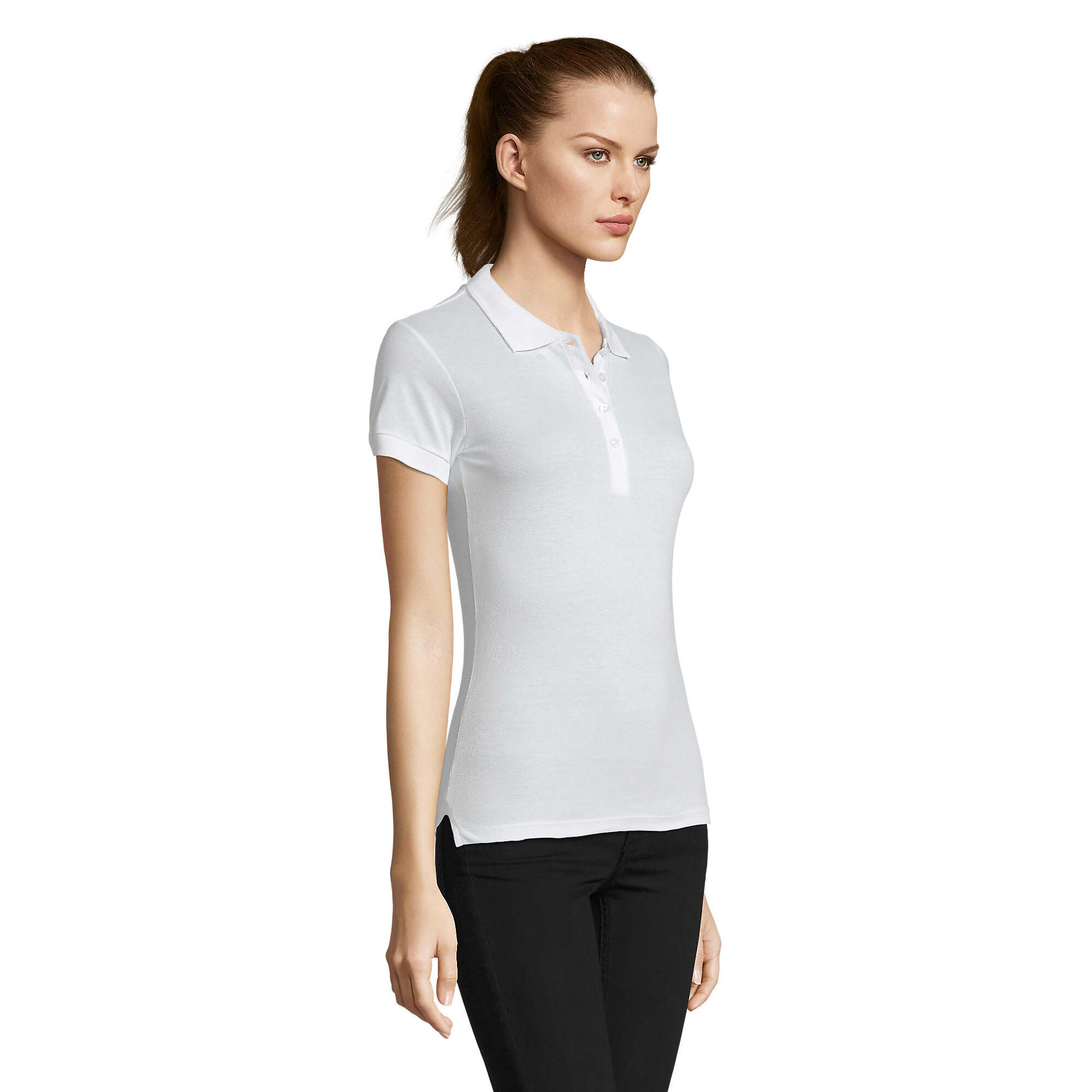 Polo PASSION Femme (Blanc) 3/4