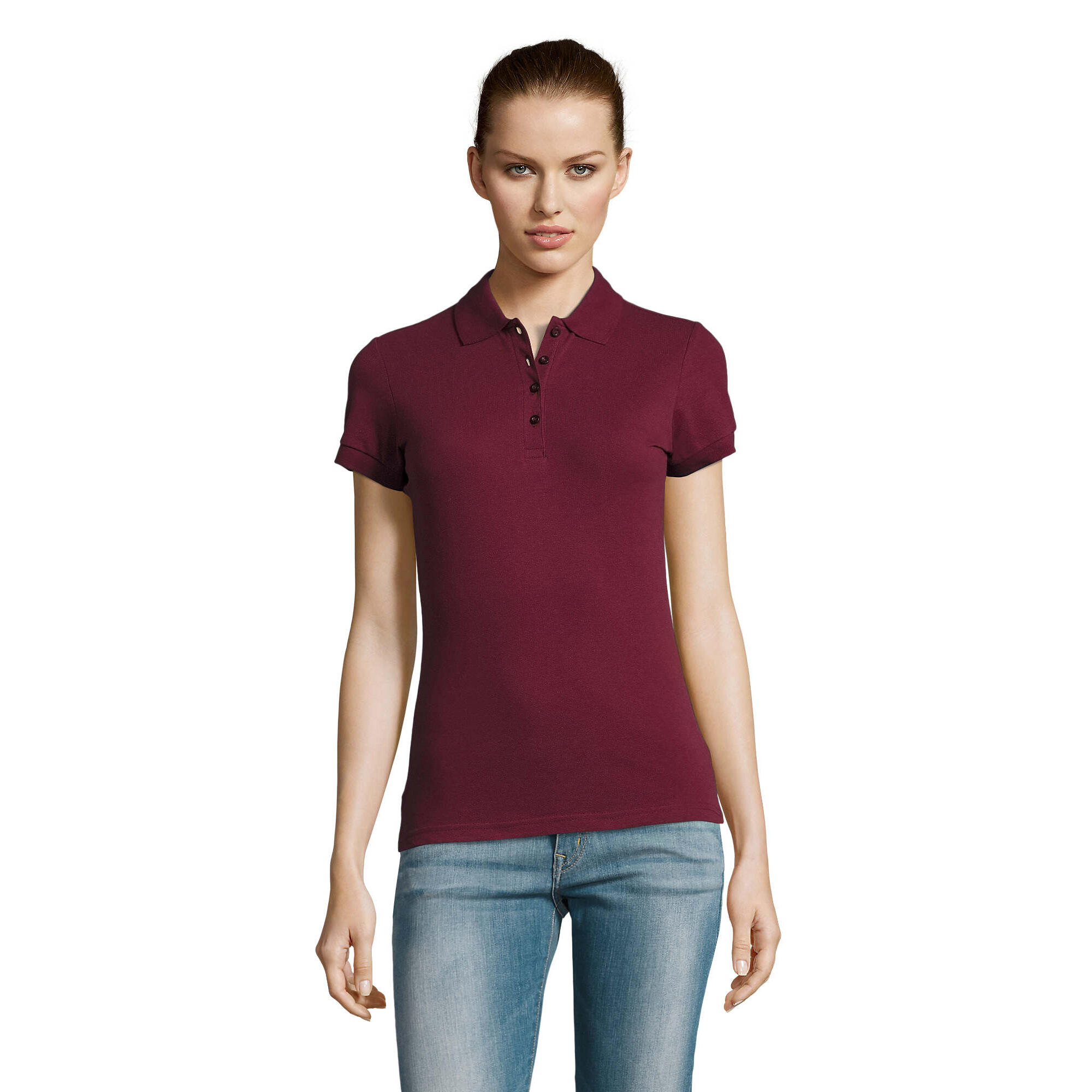 Sol's - Polo Passion Femme (bordeaux) - T-shirt Manches Courtes - Bordeaux|marron|rouge - S - Decathlon