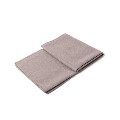 Lotus yoga handdoek antislip grijs