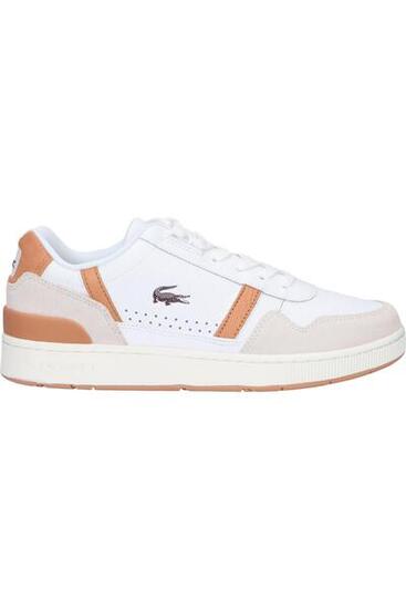 Deportivas Casual Hombre Suela Plana - Modelo T-clip Contrasted Blanco