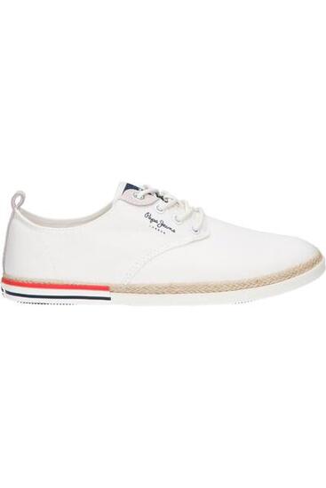 Buty Pepe Jeans Białe Sneakersy Maoui Surf