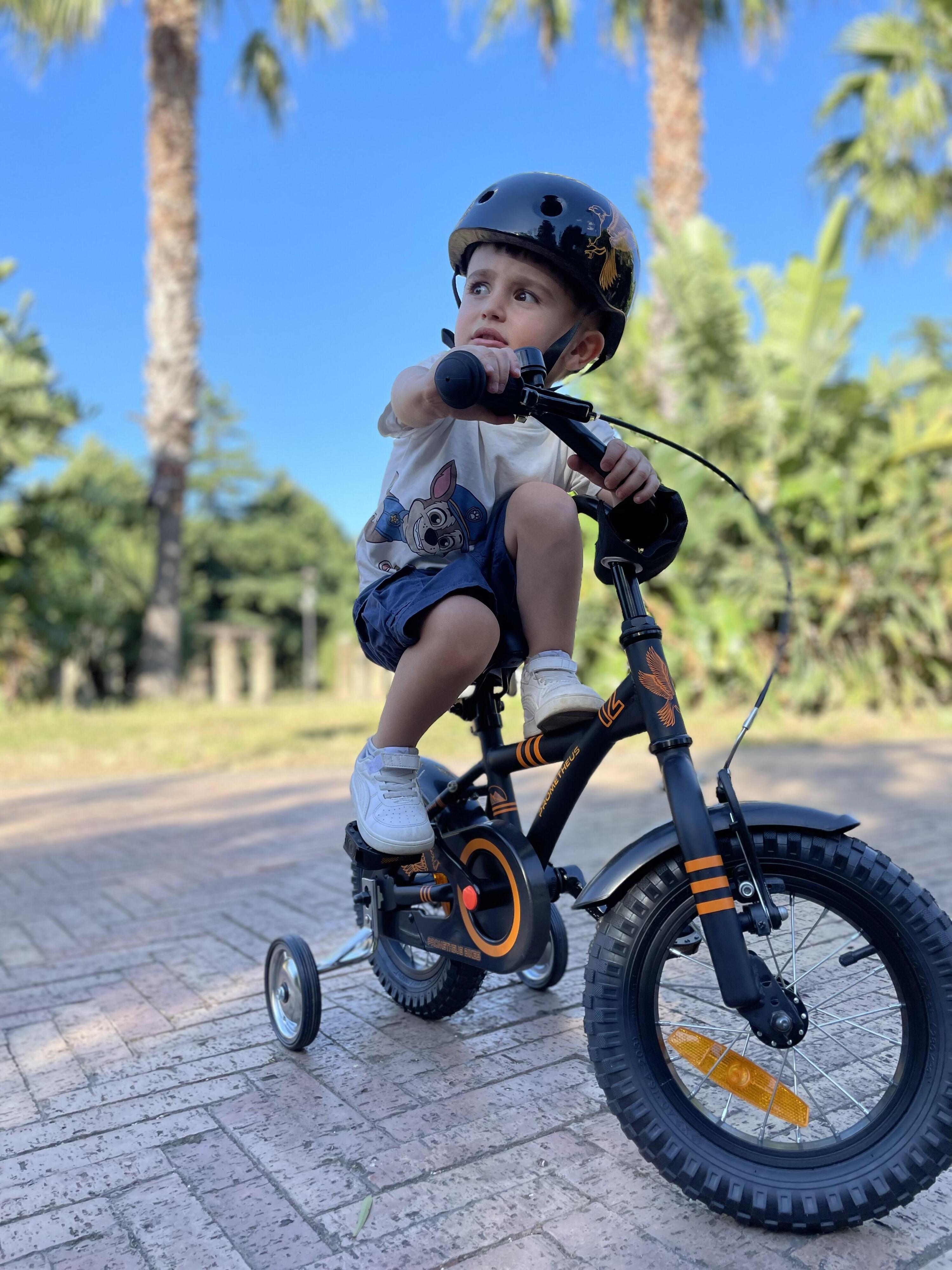 Kinderfiets 12 inch vanaf 3 jaar fiets met terugtraprem en zijwieltjes 6/8