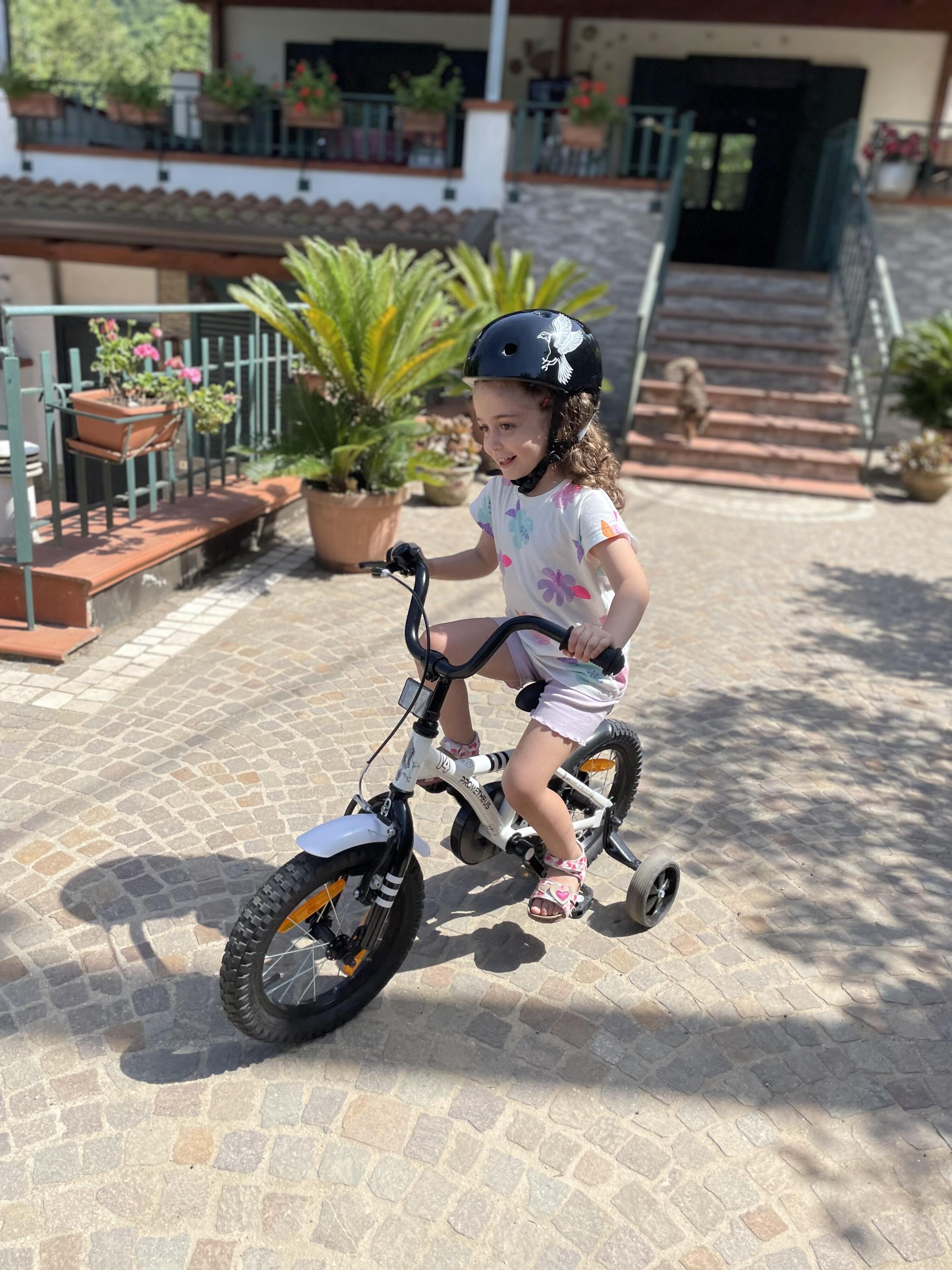 Kinderfiets 14 inch vanaf 3 -5 jaar fiets met terugtraprem en zijwieltjes 6/8